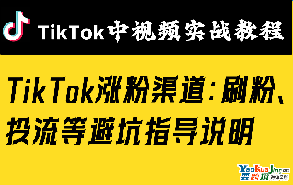 TikTok涨粉渠道：刷粉、投流等避坑指导说明